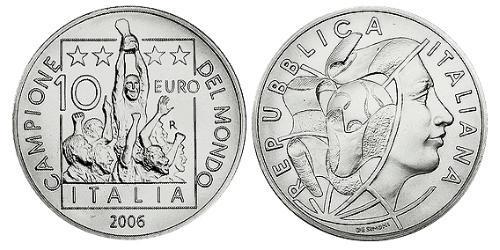 10 Euro Italia Plata 