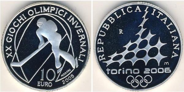 10 Euro Italia Plata 