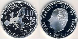 10 Euro Reino de España (1976 - ) Plata 