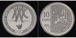 10 Euro Belgien Silber 