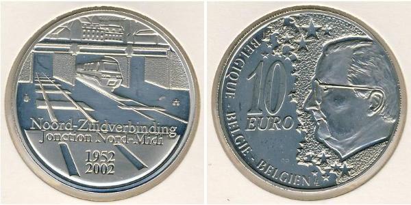 10 Euro Belgien Silber 