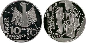 10 Euro Federal Republic of Germany (1990 - ) Silver 