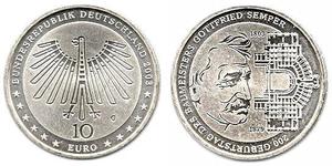 10 Euro Federal Republic of Germany (1990 - ) Silver 