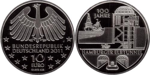 10 Euro Federal Republic of Germany (1990 - ) Silver 