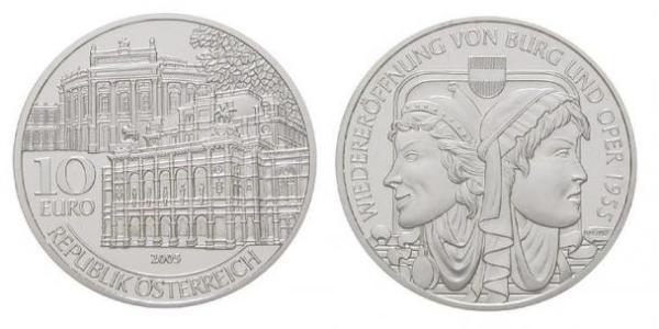 10 Euro Republic of Austria (1955 - ) Silver 