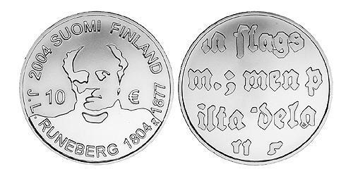 10 Euro 芬兰 銀 