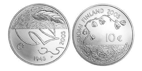10 Euro 芬兰 銀 