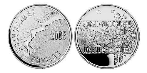 10 Euro 芬兰 銀 
