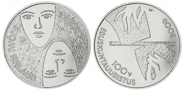 10 Euro 芬兰 銀 