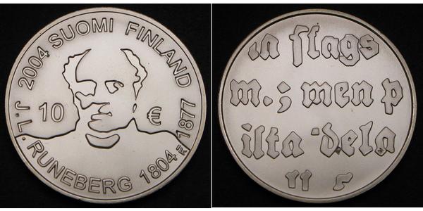 10 Euro 芬兰 銀 