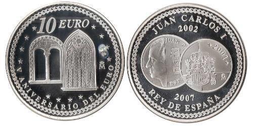 10 Euro 西班牙 銀 胡安·卡洛斯一世 (1938 - )