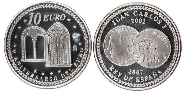 10 Euro 西班牙 銀 胡安·卡洛斯一世 (1938 - )