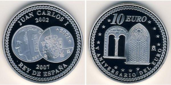 10 Euro 西班牙 銀 胡安·卡洛斯一世 (1938 - )