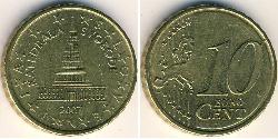10 Eurocent Slovénie Laiton 