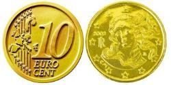 10 Eurocent Italia Tin/Aluminio/Cobre/Zinc 