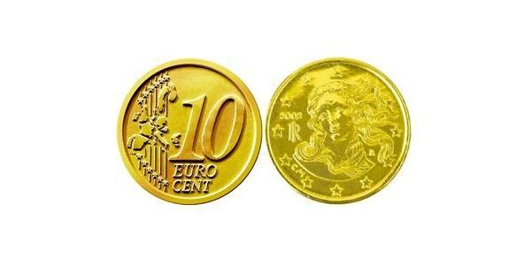 10 Eurocent Italia Tin/Aluminio/Cobre/Zinc 