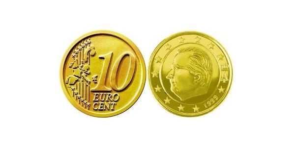10 Eurocent Belgium Tin/Aluminium/Copper/Zinc Albert II of Belgium