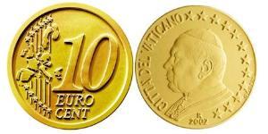 10 Eurocent Vatican (1926-) Tin/Aluminium/Copper/Zinc John Paul II (1920 - 2005)