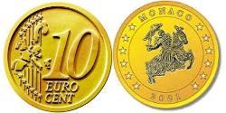 10 Eurocent Monaco Tin/Aluminium/Cuivre/Zinc 