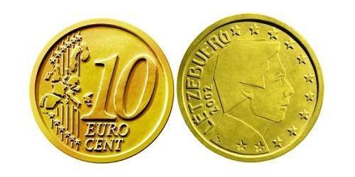 10 Eurocent Lussemburgo Tin/Rame/Alluminio/Zinco 