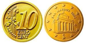 10 Eurocent San Marino Tin/铝/銅/Zinc 