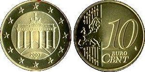 10 Eurocent 德国 Tin/铝/銅/Zinc 