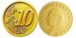 10 Eurocent 梵蒂冈 Tin/铝/銅/Zinc 若望·保祿二世 (1920 - 2005)