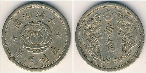 10 Fen Manchukuo Copper/Nickel 