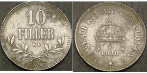 10 Filler Hongrie (1989 - ) Argent 