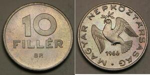 10 Filler Hongrie Cuivre 