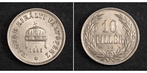 10 Filler Kingdom of Hungary (1000-1918) Nickel Franz Joseph I (1830 - 1916)