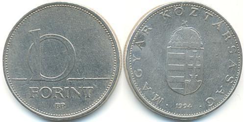 10 Forint Hungary (1989 - ) Copper/Nickel 