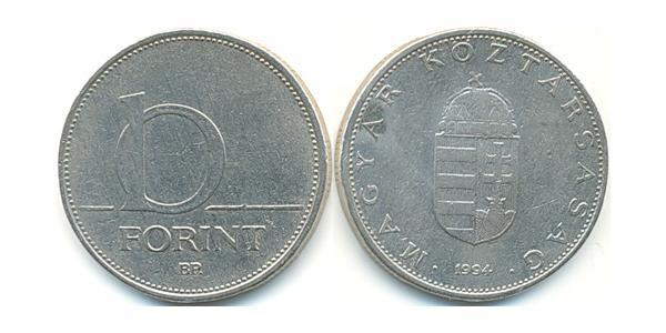 10 Forint Hongrie (1989 - ) Cuivre/Nickel 