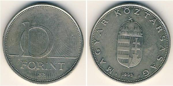 10 Forint Ungarn (1989 - ) Kupfer/Nickel 