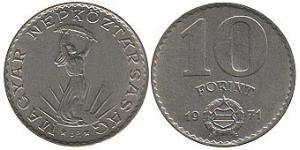 10 Forint Ungheria (1989 - ) Nichel 