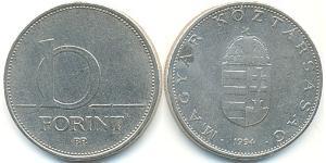 10 Forint Ungheria (1989 - ) Rame/Nichel 