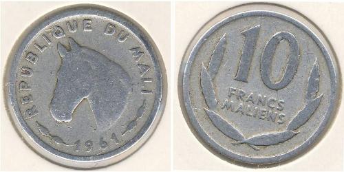 10 Franc Mali Alluminio 