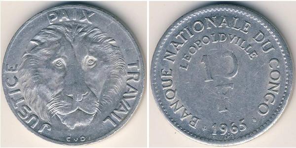 10 Franc Repubblica Democratica del Congo Alluminio 