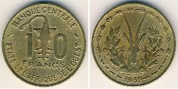 10 Franc African Union Alluminio/Bronzo 