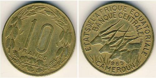 10 Franc Camerun Alluminio/Bronzo 