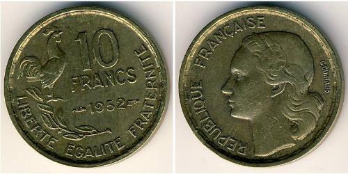 10 Franc Quarta Repubblica francese (1946-1958) Alluminio/Bronzo 