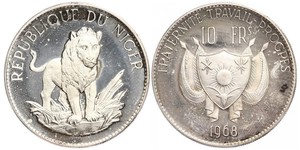 10 Franc Níger Argent 