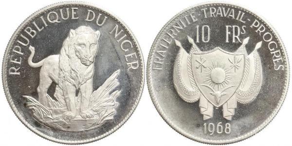10 Franc Níger Argent 