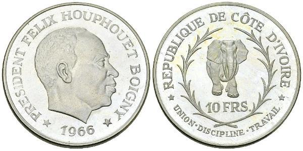 10 Franc Cote dIvoire Argento 