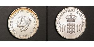 10 Franc Principato di Monaco Argento 