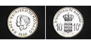 10 Franc Principato di Monaco Argento 