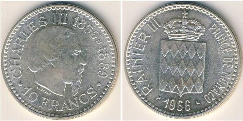 10 Franc Principato di Monaco Argento 