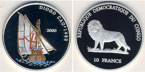 10 Franc Repubblica Democratica del Congo Argento 
