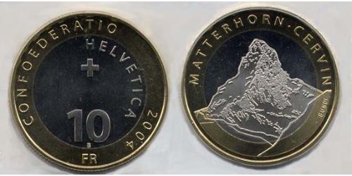 10 Franc Switzerland Bimetal 