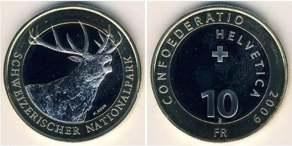 10 Franc Switzerland Bimetal 